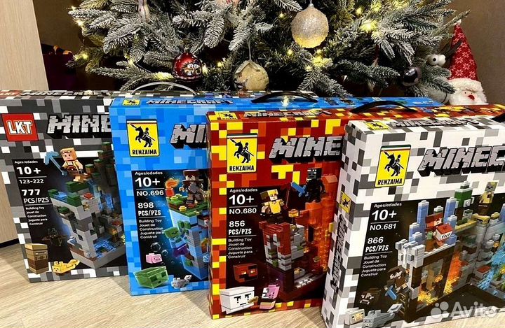 Огромный Конструктор minecraft с LED подсветкой