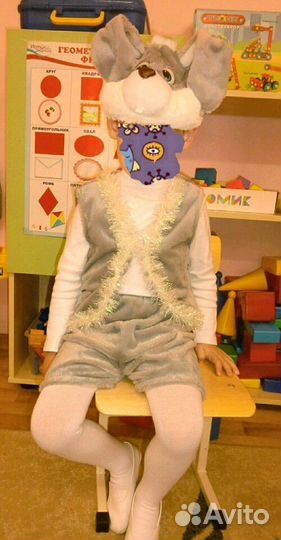 Костюм зайчик серый (прокат)