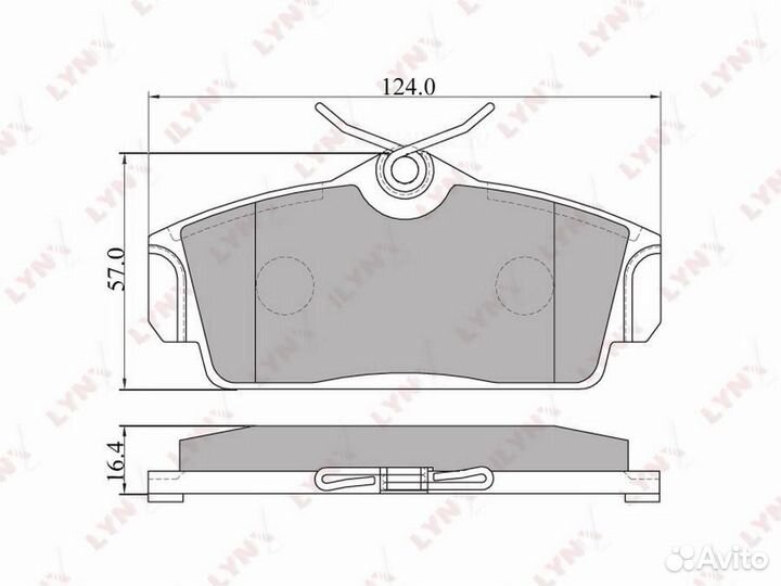 Lynxauto BD-5713 Колодки тормозные дисковые перед