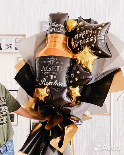 Букет из шариков крафтовый