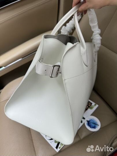 Сумка женская кожаная The Row Margaux 15 White