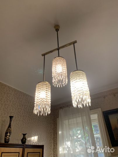 Люстра потолочная хрустальная СССР