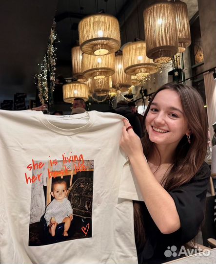 Футболка оверсайз с индивидуальным принтом