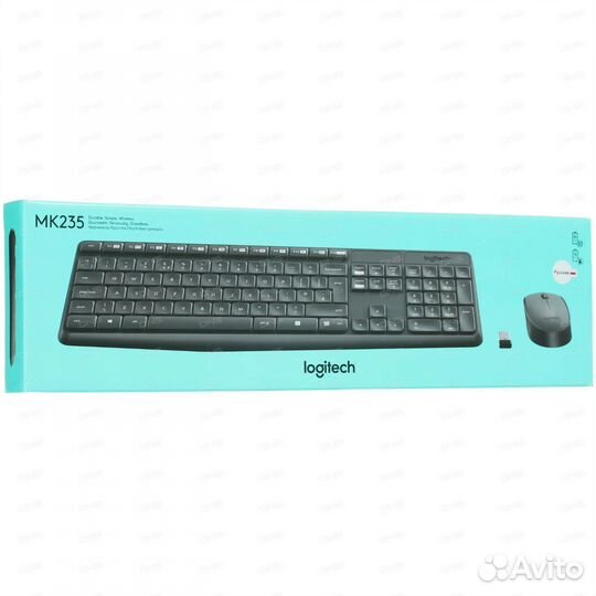 Беспроводная клавиатура и мышь logitech