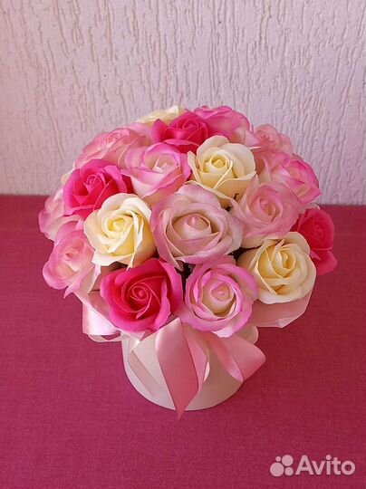 Неувядающие цветы, цветы из мыла,розы