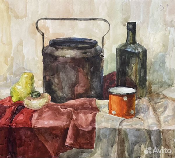 Учебные акварельные натюрморты