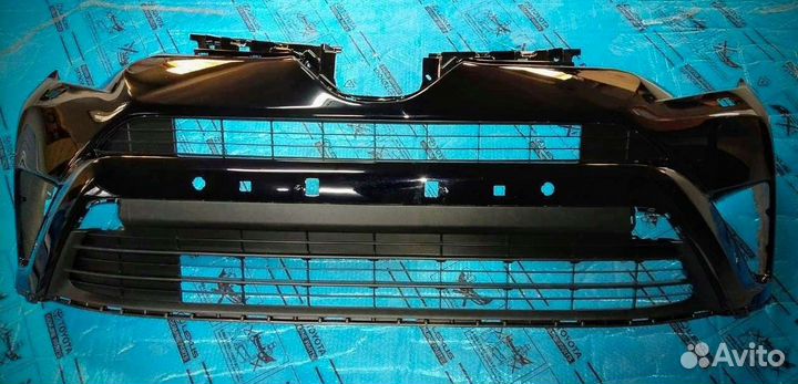 Бампер под парктроники Рав 4 40 с решетками 15-19
