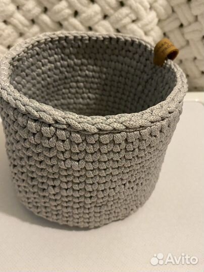 Вязанные корзинки