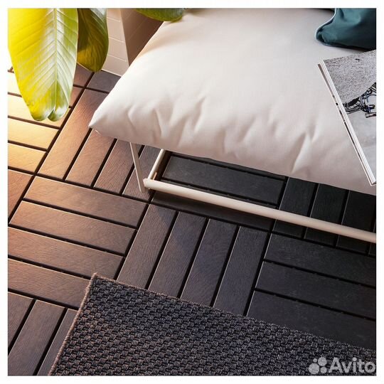 Runnen IKEA 902.381.11 Плита перекрытия для улицы 0,81 м² 9 шт. Тёмно-серый