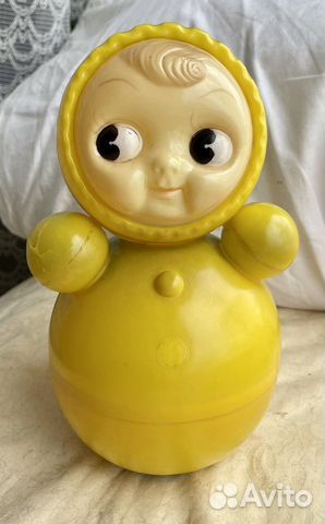 Неваляшка из ссср, в красивом желто зелёном цвете