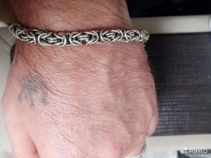 Серебряный браслет мужской 925