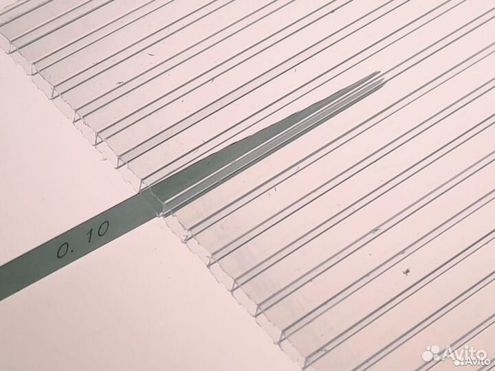 Поликарбонат сот. б/ц, 4/500, 12х2,1, Poligi/Teppo