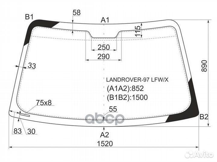 Стекло лобовое land rover freelander 3/5D SUV 9