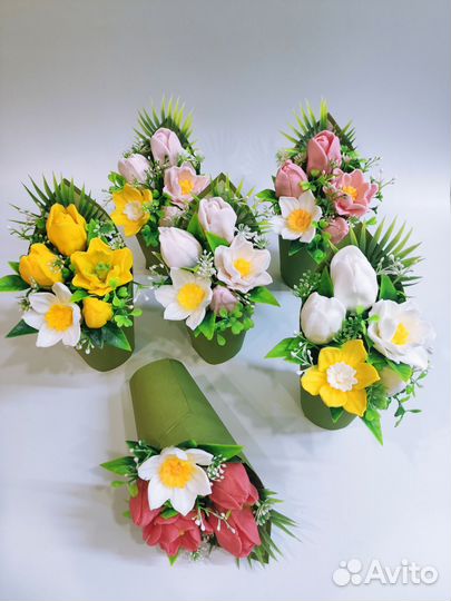 Мыльные букеты к 8 марта