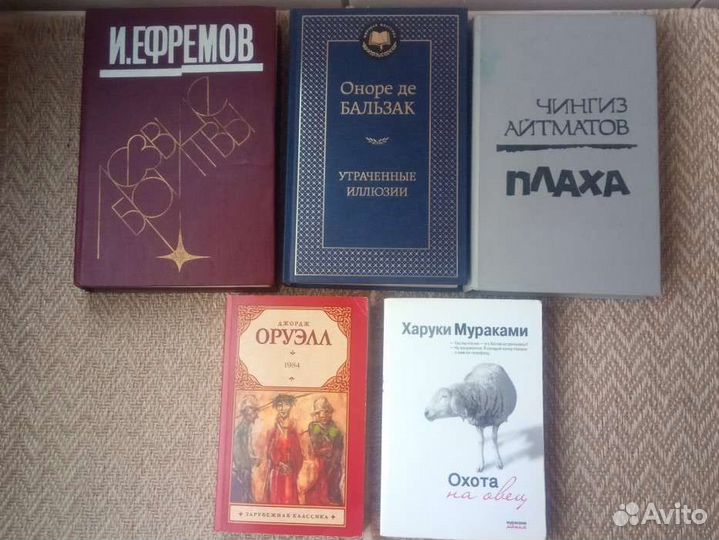 Бальзак Ефремов Айтматов Оруэлл Мураками
