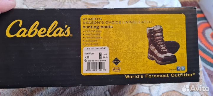 Обувь универсальная 36 размер cabelas