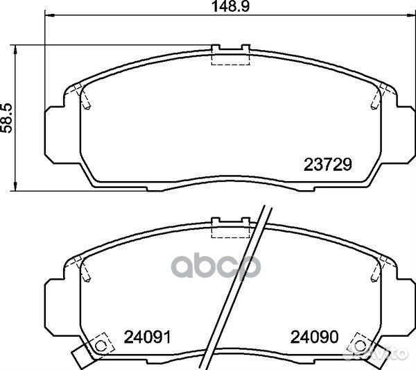 Колодки тормозные дисковые перед (PF-8614)