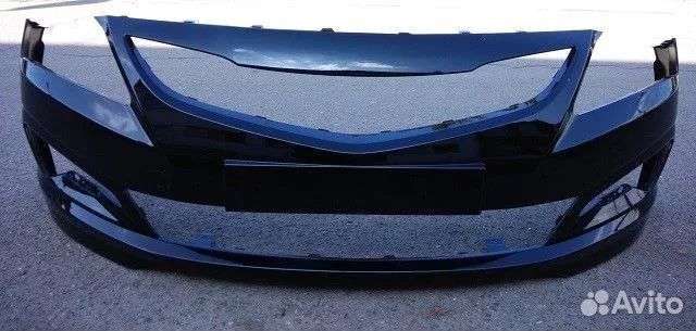 Передний бампер на hyundai solaris 2015