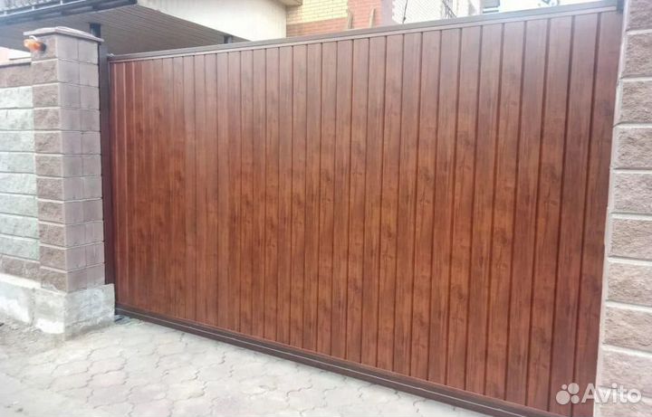 Ворота откатные, заборы, навесы