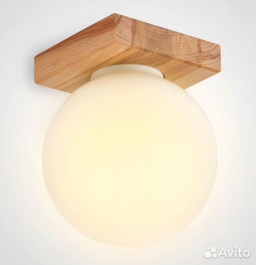 Светильник, натуральное дерево