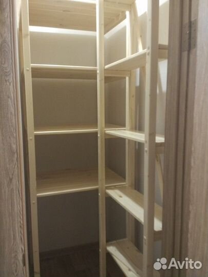 Изготовление любых стеллажей из массива сосны