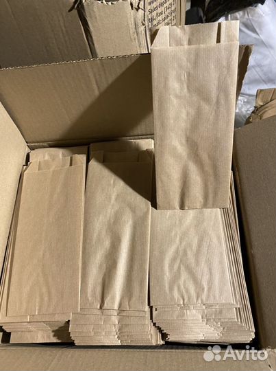 Крафт пакет для картофеля фри 90*40*205мм оптом