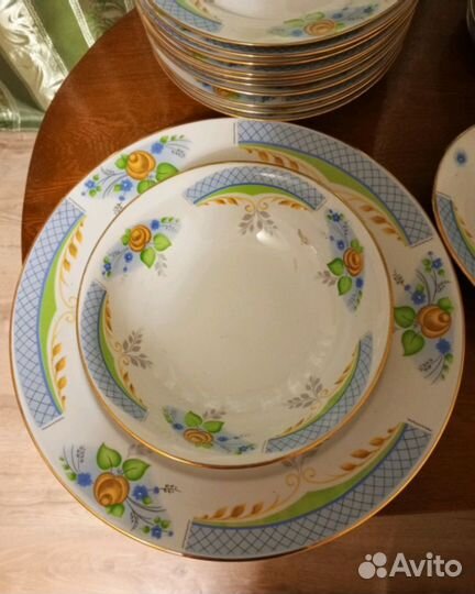 Набор столовой посуды СССР Дулево