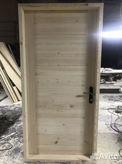 Дверь банная из массива сосны