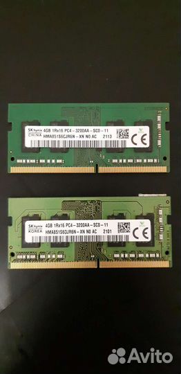 Оперативная память ddr4 4gb 3200 Мгц Hynix