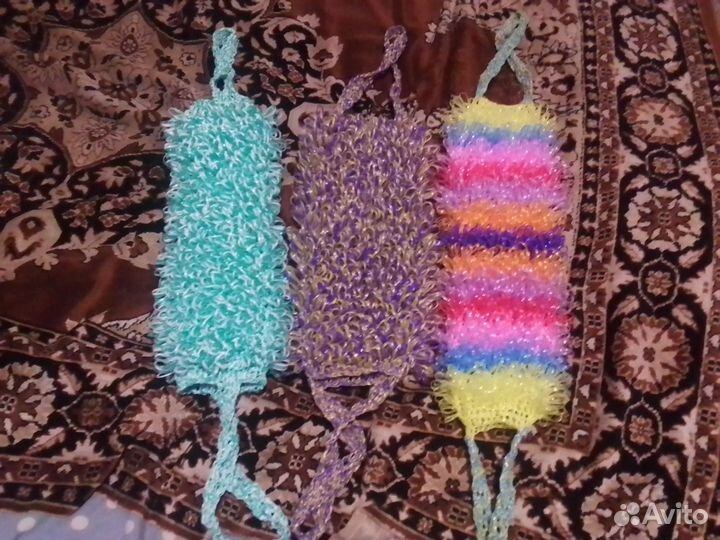 Мочалки ручной вязки