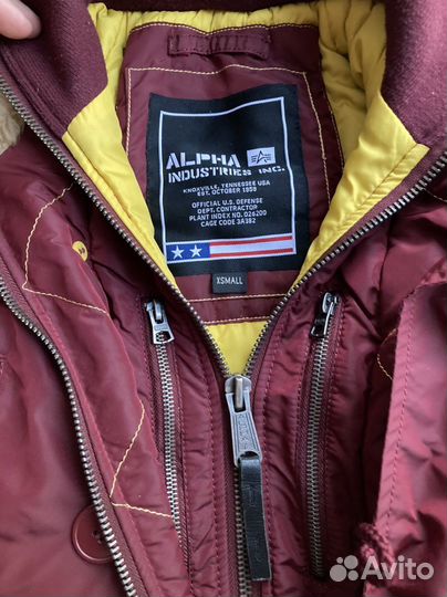 Женская парка alpha industries