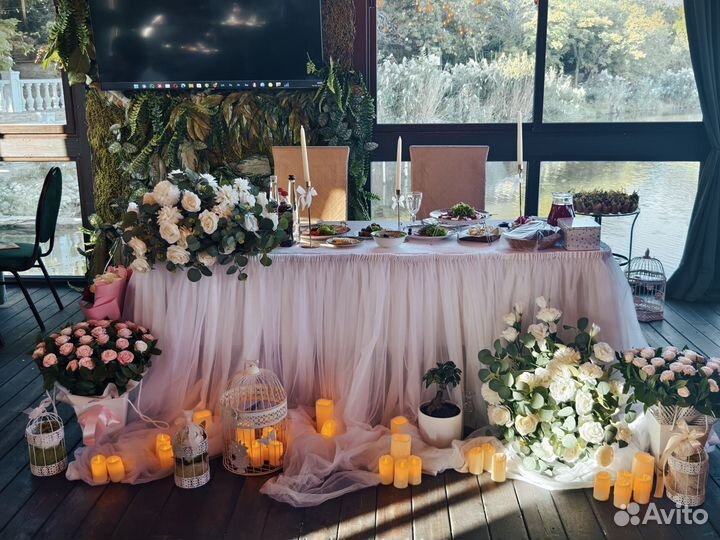 Свадебное оформление, фотозона, флористика