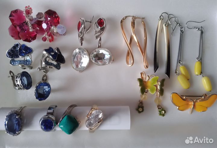 Бижутерия серьги кольца
