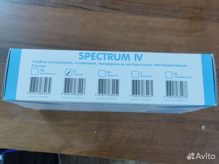 Перчатки нитриловые s