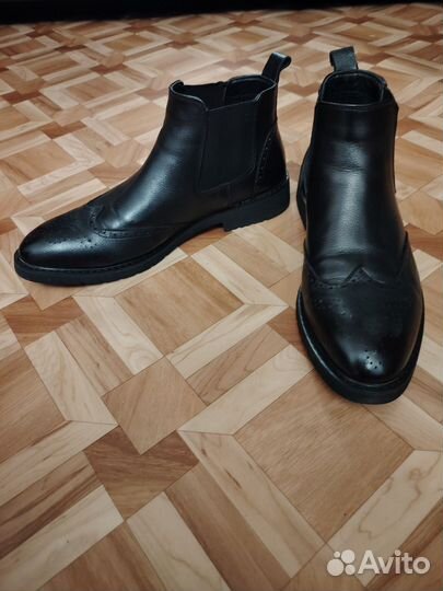 Ботинки демисезонные мужские кожаные