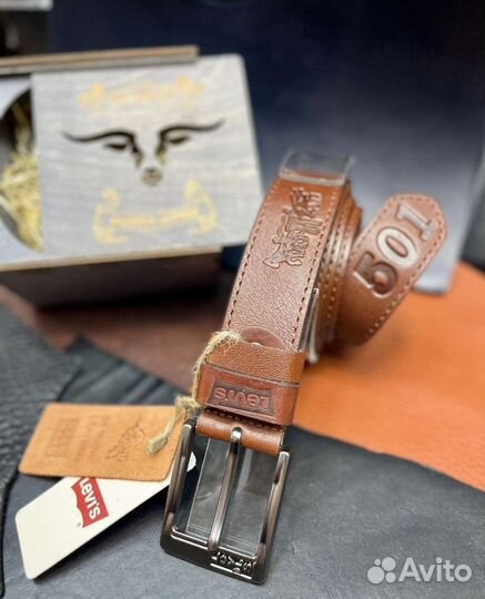 Мужской кожаный ремень