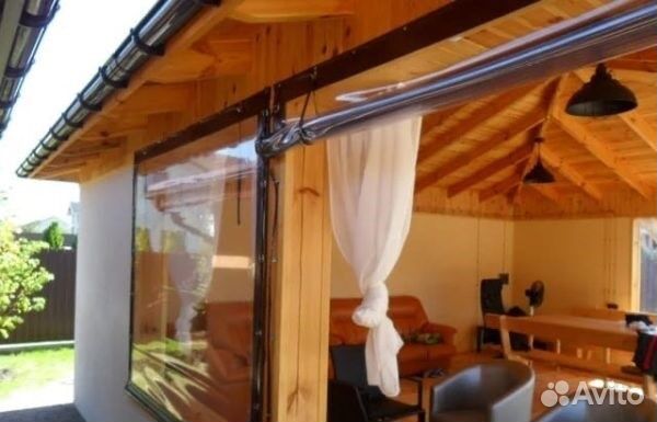 Мягкие пвх окна на беседку прозрачные рулонные