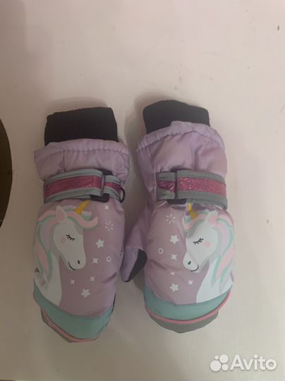 Варежки краги на девочку 1,5-2,5г