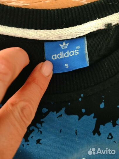 Свитшот, джемпер черный Adidas 12-14 лет