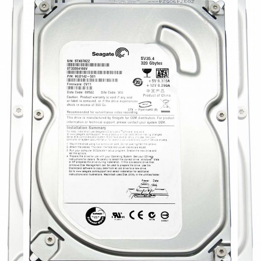 [ST3320410SV] Жесткий Диск Seagate 320gb Sata2 3,5" St3320410sv