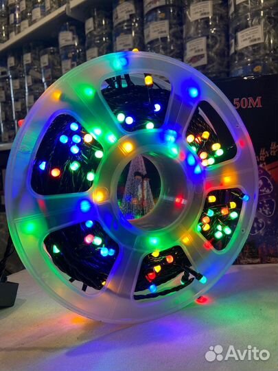 Гирлянда уличная 50 метров нить