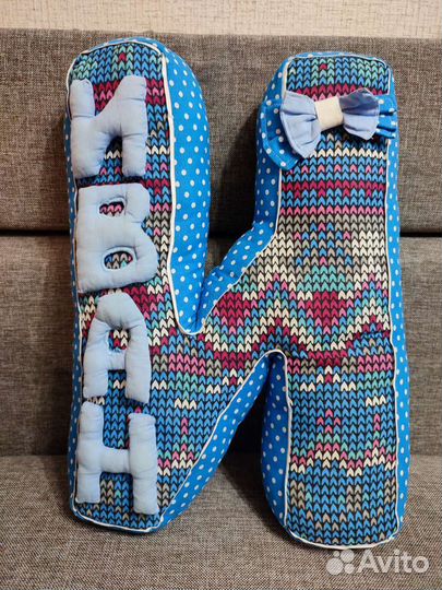 Объемная именная буква, именная подушка, Иван