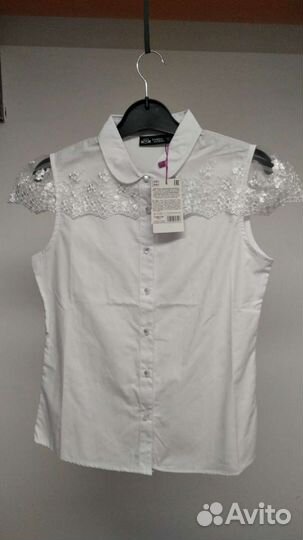 Новые белые блузки р. 128-158