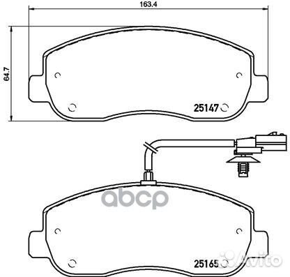 P 68 062 Колодки тормозные opel movano/renault