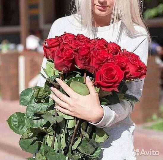 Длинные высокие розы 110 150 160 180 200 см