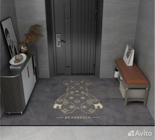 Коврик придверный в прихожую прорезиненный kaws