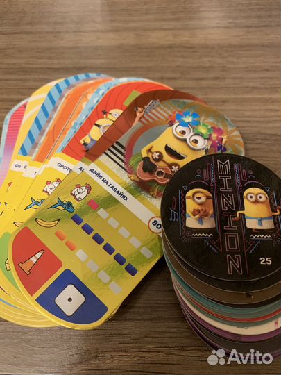 Набор фишки карточки миньоны коллекционные игра