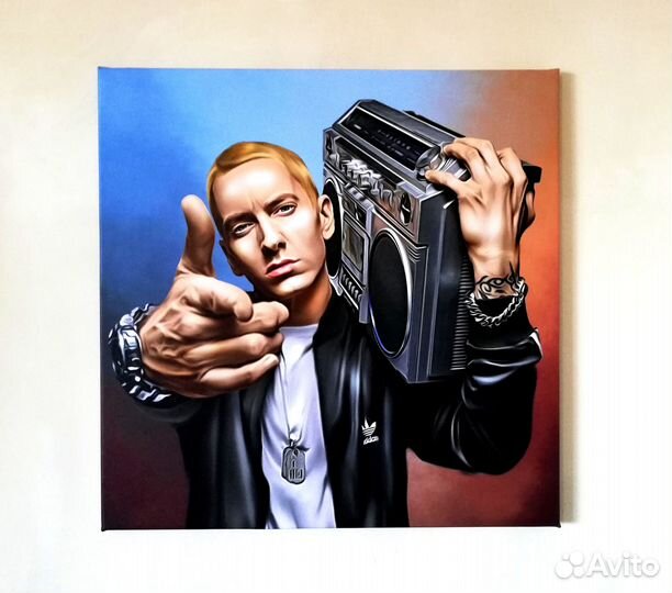 Картина печать на холсте 50*50 эминем