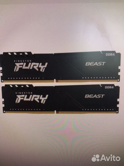 Оперативная память kingston fury beast black