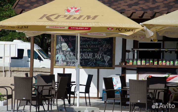 Зонты уличные с центральной опорой 3х3м